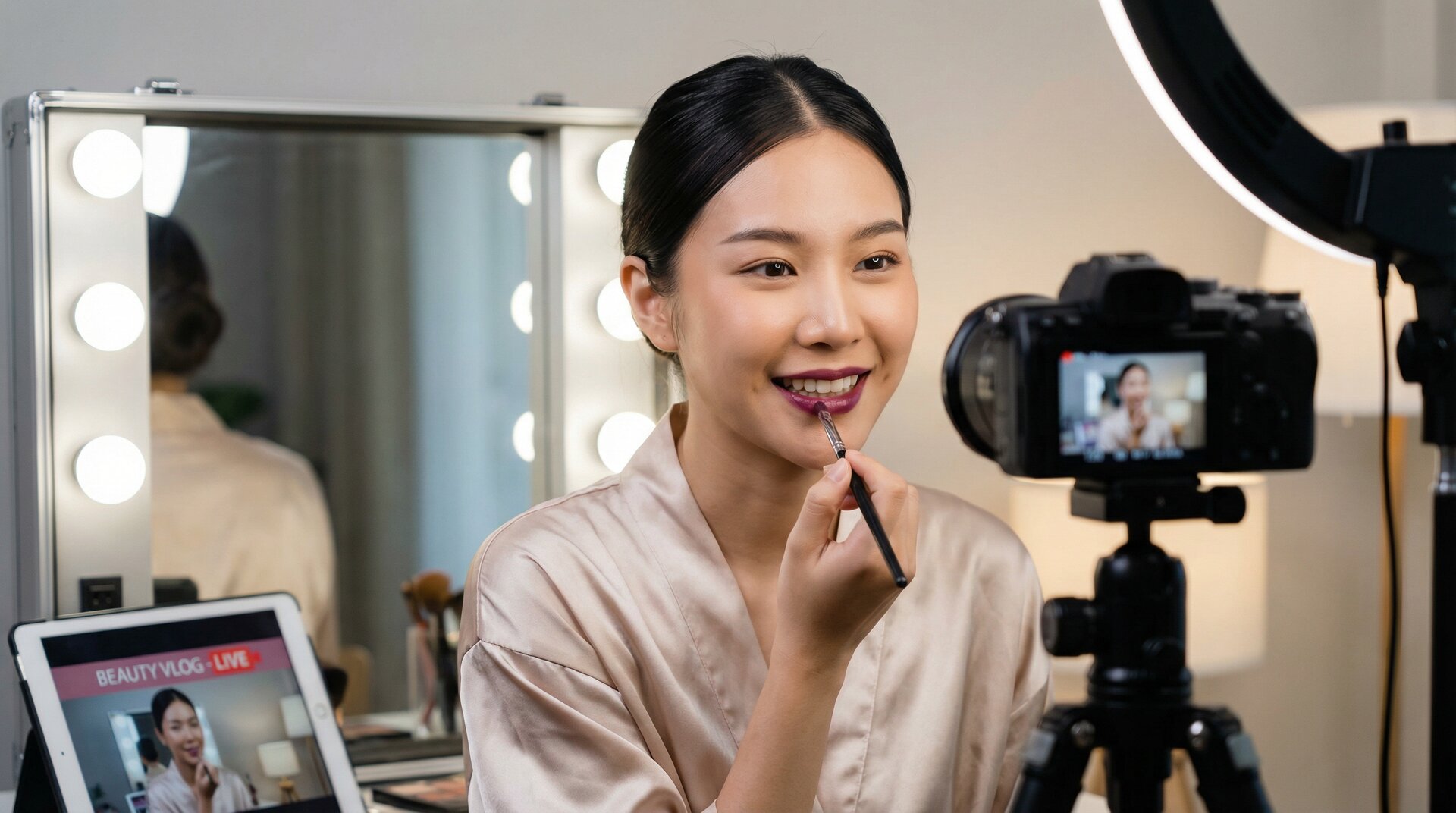 黄色仓库美妆视频教程